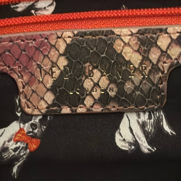 Ted Baker London Brown pink Leather Shoulder Bag with Classic Snakeskin design - Picture 14 of 17